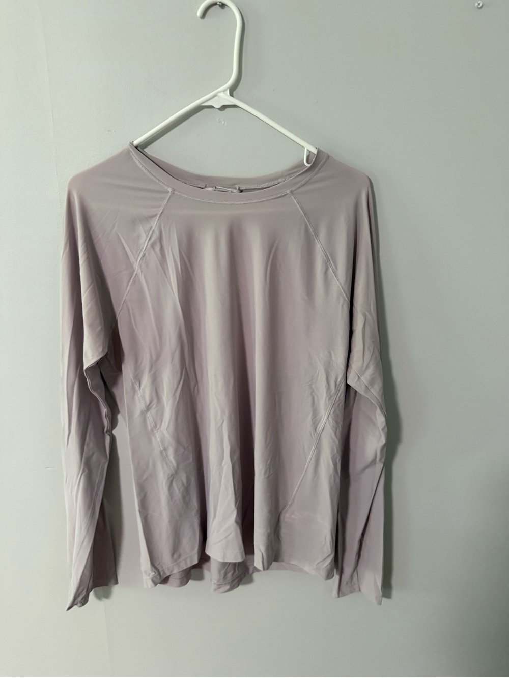 Athleta Lavender Long Sleeve Crewneck Top